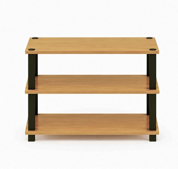 Furinno Turn-S-Tube 3-Tier Shoe Rack, Light Cherry/Black | 11.6 x 23.6 x 22.2 - Image 7