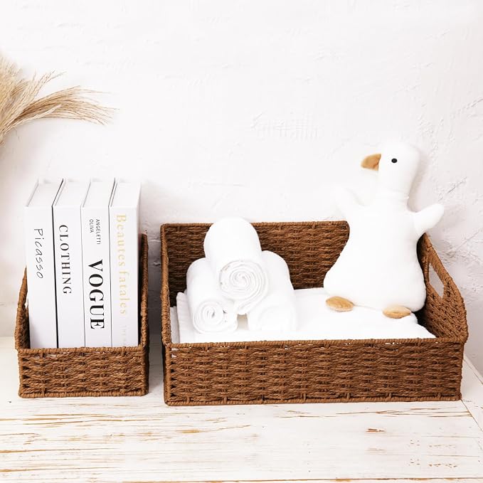 Pantry Organizers, Wicker Storage Baskets - Image 9