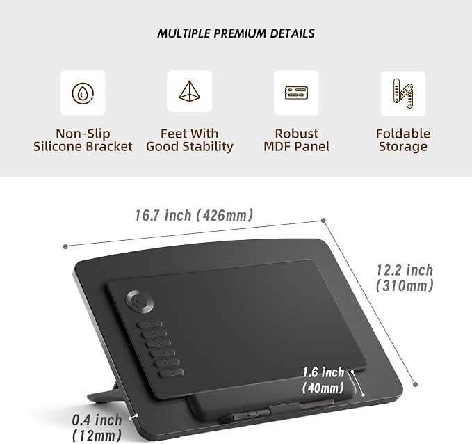 Extra Large Tablet Stand Adjustable Digital Drawing Tablet Holder Desktop - Image 7