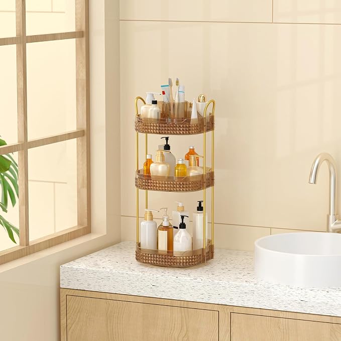 Rotating Makeup Organizer for Vanity 3 Tier, Perfume Organizer - Image 7