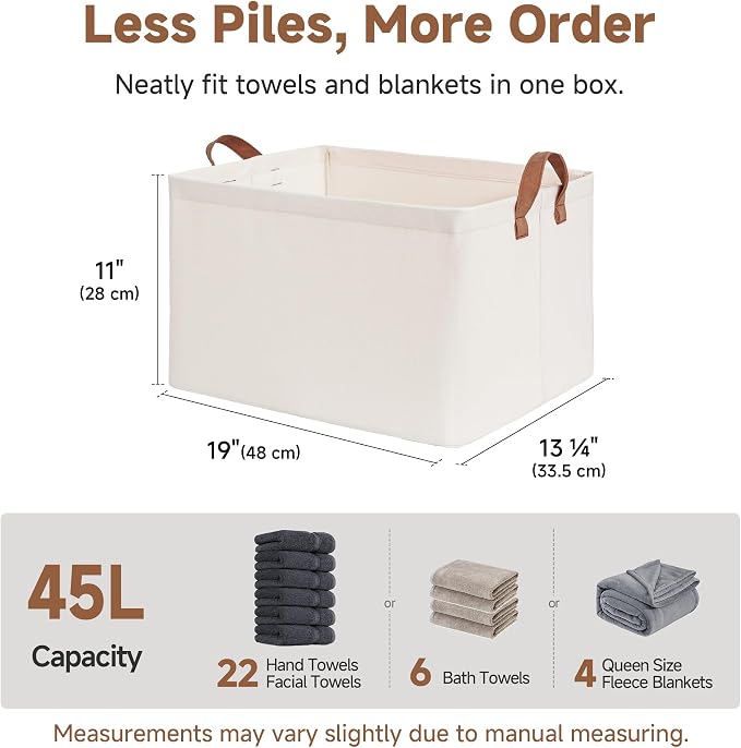 StorageWorks Fabric Storage Bins, Extra Large Storage Baskets - Image 6