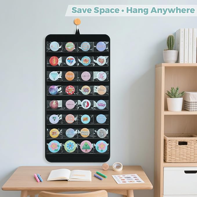 PACMAXI Hanging Badge Button Pin Organizer Display Storage Stand, Enamel Mini - Image 7