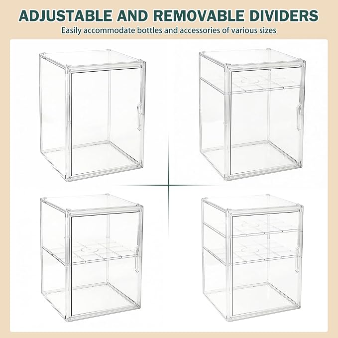 Baby Bottle Organizer, 3 Tiers Acrylic Bottle Storage Organizer Container - Image 7