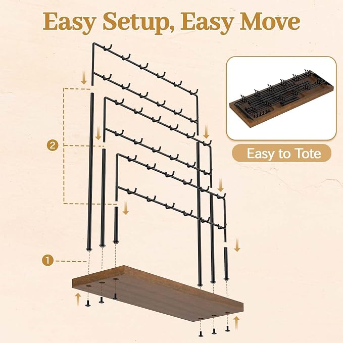 MODOWEY Earring Holder Organizer Display Rack - Image 7