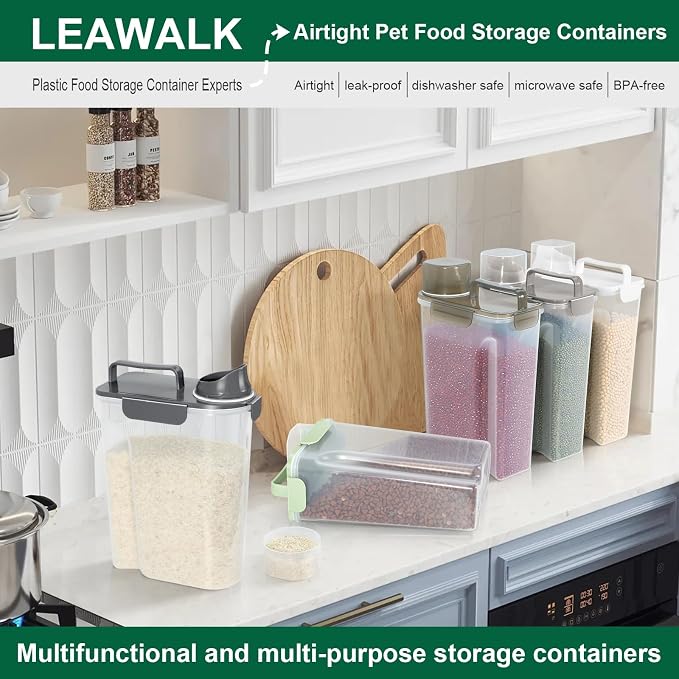 5-7Lbs Cat Dog Storage Container, Portable Pet Food Containers - Image 7