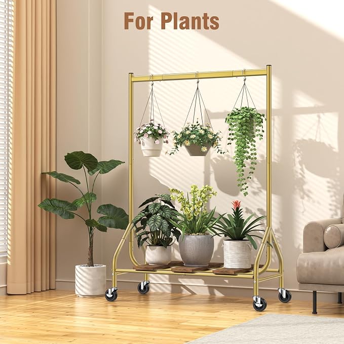 EAGMAK Heavy Duty Clothes Rack Load 420 LBS, Rolling Garment Organizer - Image 9