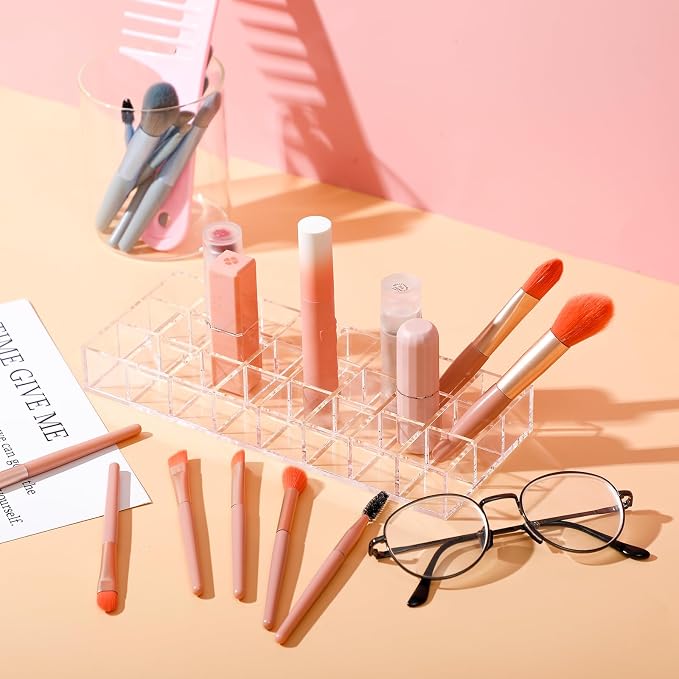 Kigley 3 Pcs Clear Lipstick Organizer Acrylic Lip Gloss Holder Cosmetic Storage - Image 7