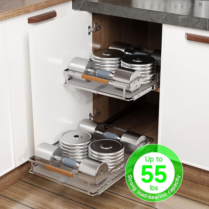 Expandable Pull Out Drawers for Cabinets, Kitchen Cabinet Slide Out Shelves - Image 7