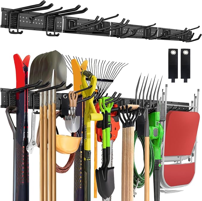 64-Inch Garage Storage Tool Organizer Wall Mount, Heavy Duty Garage - Image 9