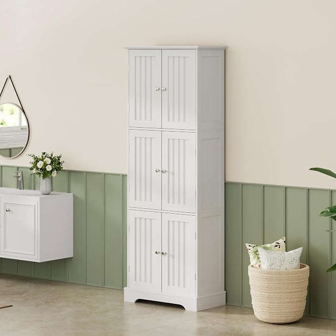 ChooChoo 63.2" Tall Bathroom Storage Cabinet - Image 9