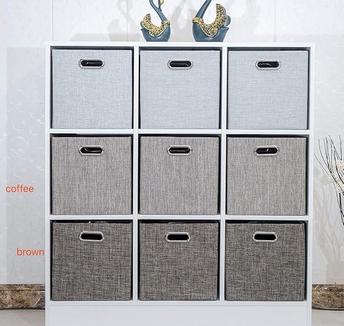 Posprica Storage Bins, 11×11 Foldable Storage Cubes Boxes Container Closet - Image 8