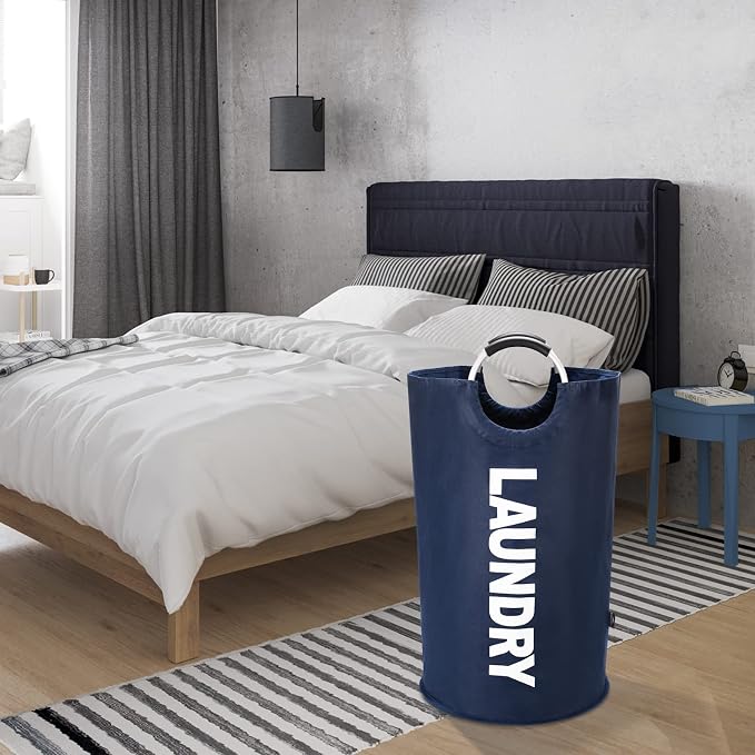 DOKEHOM 90L Large Laundry Basket, Collapsible Laundry Bag, Freestanding Tall - Image 9
