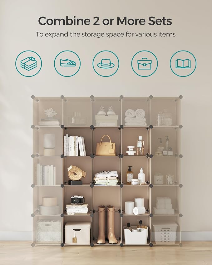 SONGMICS Cube Storage Organizer, Book Shelf, Closet Organizers and Storage - Image 5
