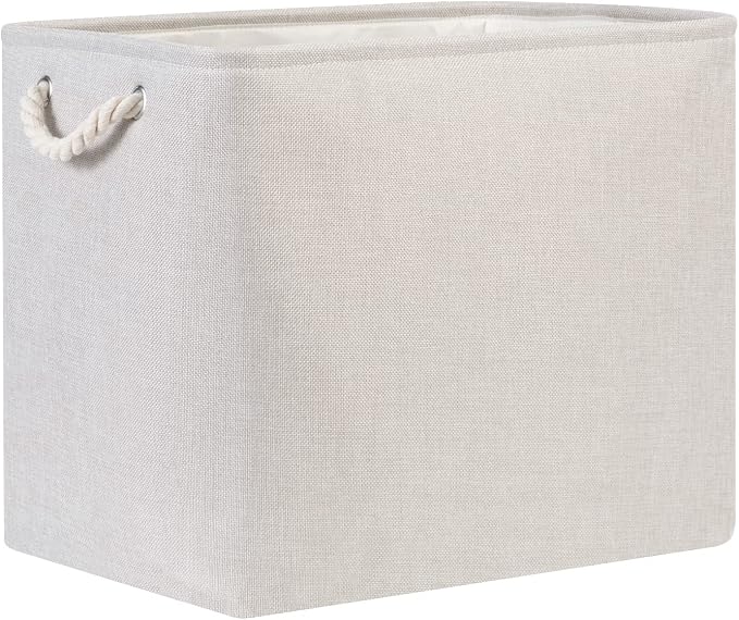 Bidtakay Fabric Beige Baskets Extra Large Organization Baskets - Image 9