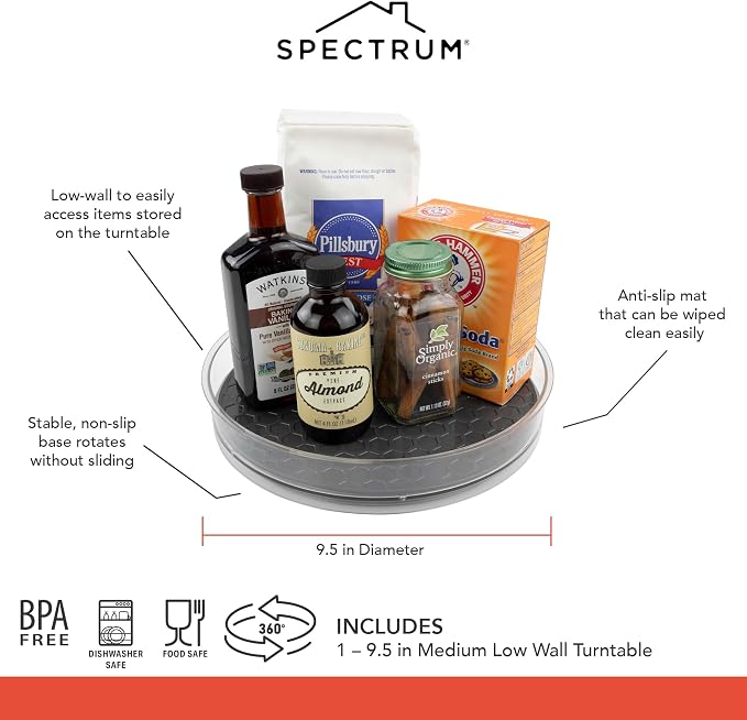 Spectrum Medium Lazy Susan Organizer 9.5 in - Image 6