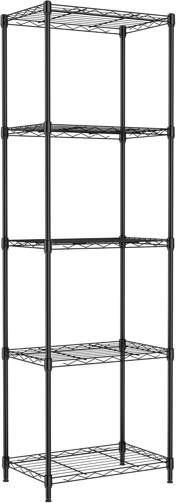 IZEUK 5 Tier Metal Wire Shelf Unit, Living Room or Laundry Room, 17.7" W x - Image 9