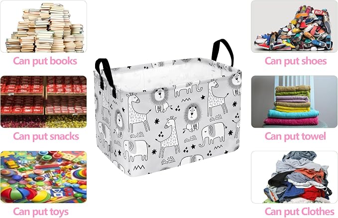 MAIZMZ Kids Storage Basket Baby Foldable Toys Organizer Bins Decorative Gifts - Image 7