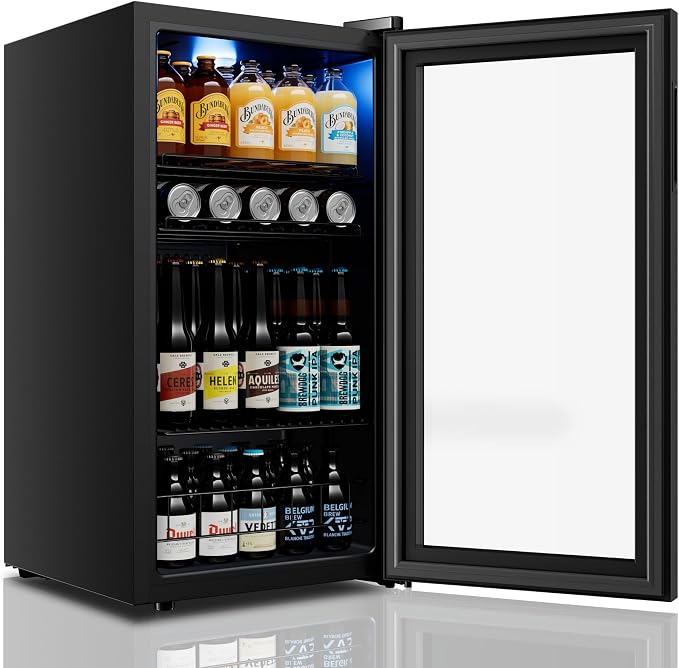 Yeego Beverage Refrigerator Cooler, 105 Cans Drink Fridge - Image 9