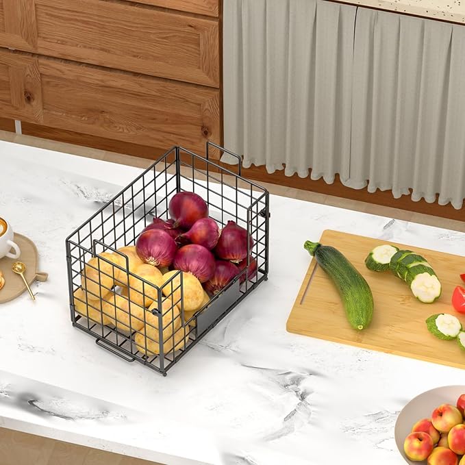 2-Pack Stackable Wire Baskets - Image 9