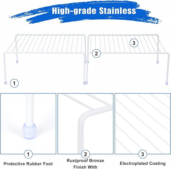 Medium Cabinet Storage Shelf Rack, Shelves,Kitchen Counter and Cabinet Shelf - Image 5