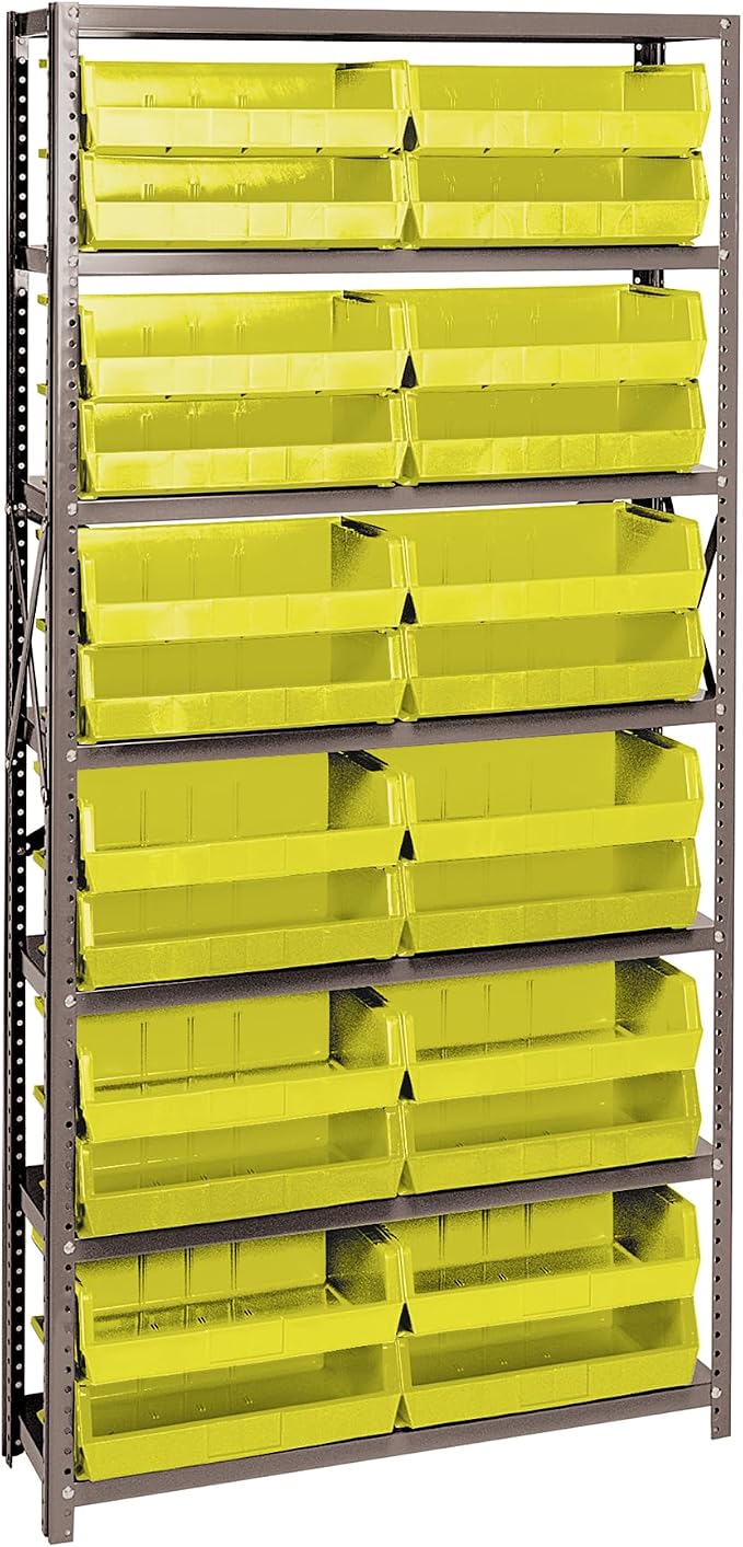 Quantum Storage Systems QSBU-245YL Solid Heavy Duty 7 Shelves 24 Ultra Stack & by QuantumStorageSystems