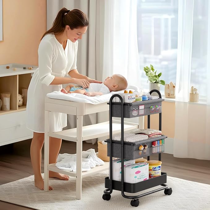 Modanais Baby Diaper Caddy Organizer Cart - Image 8