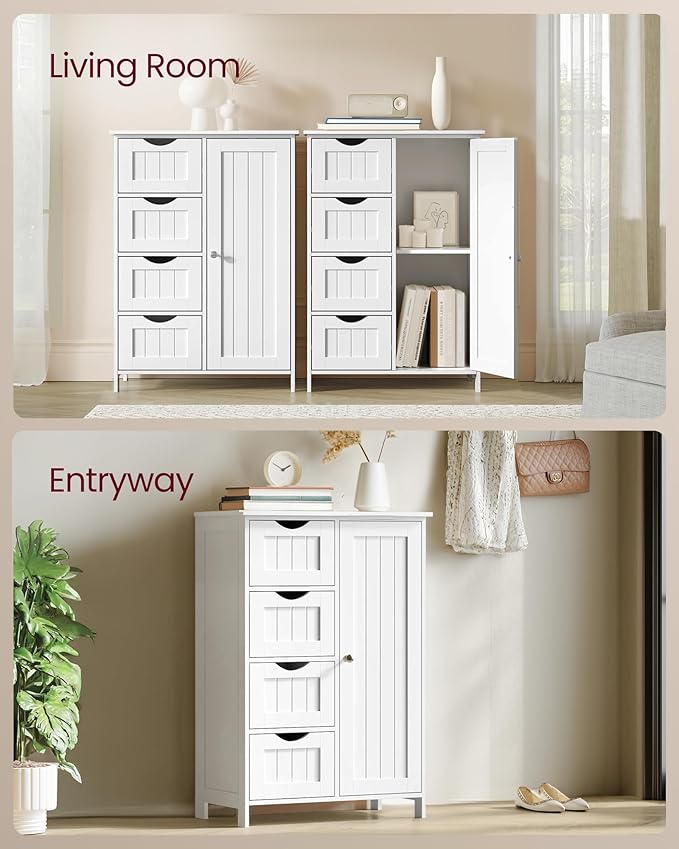 VASAGLE Storage Cabinet with Drawers, Freestanding Floor Cabinet with Door - Image 7
