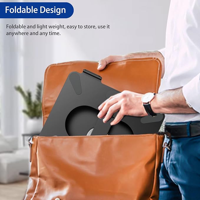 BESIGN LSX7 Laptop Stand with 360 Rotating Base, Ergonomic Adjustable Notebook - Image 9