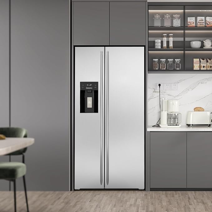 20 Cu.ft. Large Refrigerator Fridge, 2 French Door Stainless Steel - Image 7