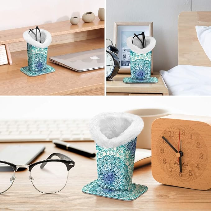 Fintie Plush Lined Eyeglasses Holder, Glasses Stand Case, Anti-scratch Glasses - Image 6