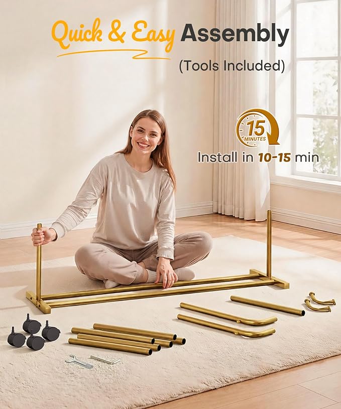 Homde Rolling Clothes Rack - Image 9