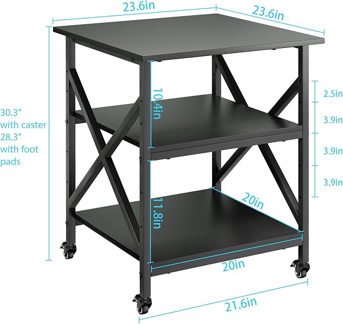 Ollieroo 3 Tier Printer Stand, Large Table - Image 8