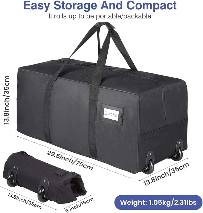 Heavy Duty Moving Bags with Wheels, Waterproof, College Dorm Moving Bags - Image 7