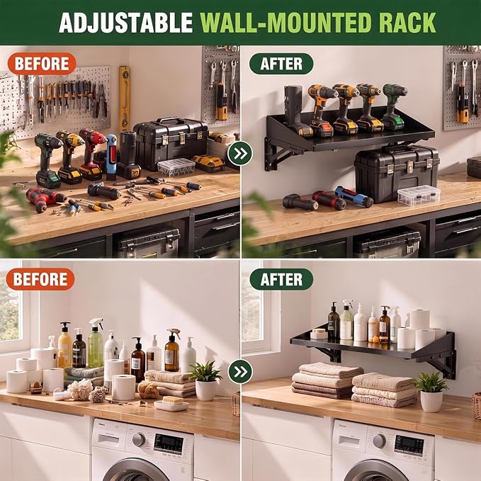 ULIBERMAGNET Magnetic Folding Shelf, 40LBS Heavy Duty Magnetic Mounted Rack - Image 7
