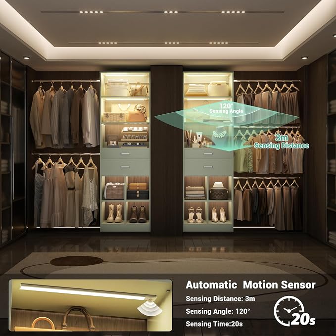 Besiost Closet System, 4-8 FT Closet Organizer System - Image 4