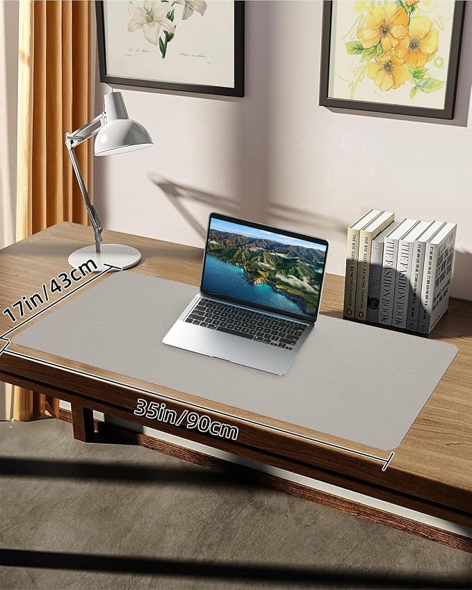 Leather Desk Pad Protector, Large Mouse pad, Office Desk mat, Laptop Mat - Image 7