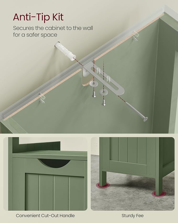 VASAGLE Storage Cabinet, Storage Organizer Rack Stand - Image 6