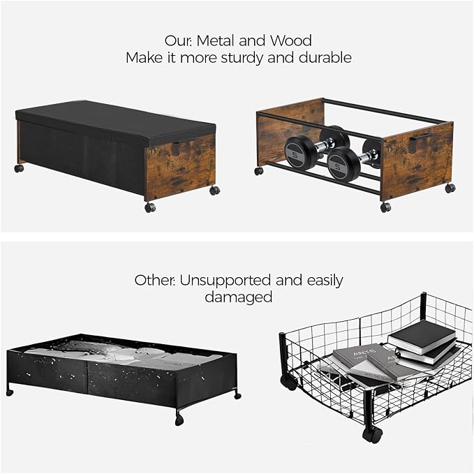 FOUCSSOMEI Under Bed Drawers on Wheels, XXXXL Size, UnderBed Storage - Image 5