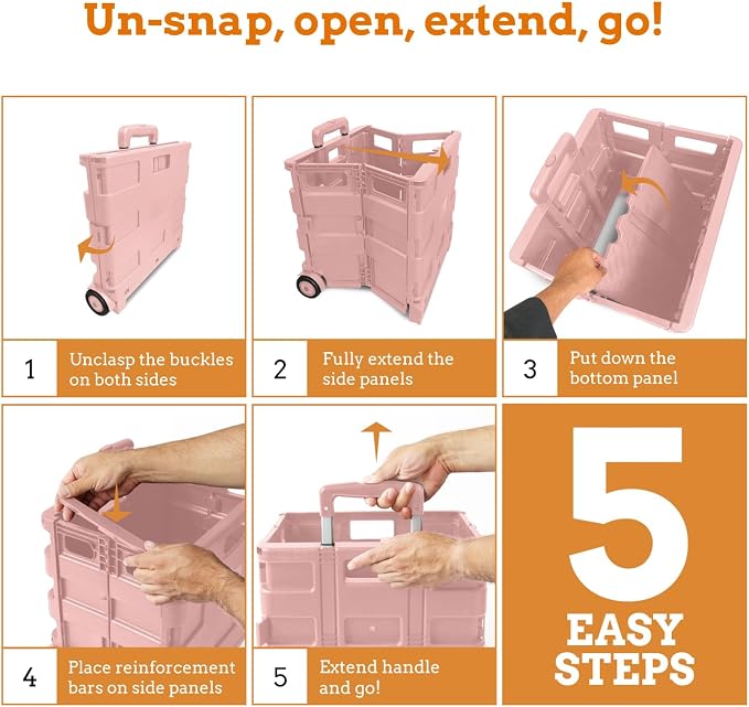 Ultra-Slim Rolling Collapsible Storage Pack-N-Roll Utility-carts, - Image 9