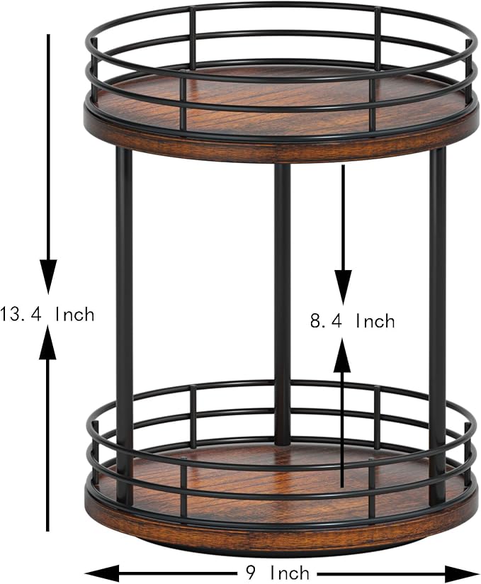 Bathroom Organizer Countertop, 2 Tier Rotating Makeup Organizer Countertop - Image 6