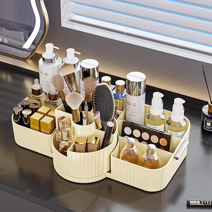 Rotating Makeup Organizer Cosmetic Display Case, Used - Image 6