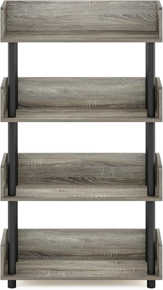 Furinno TURN-N-TUBE 4-Tier Display Shelf, Storage Shelves, Book Shelf, Open - Image 7