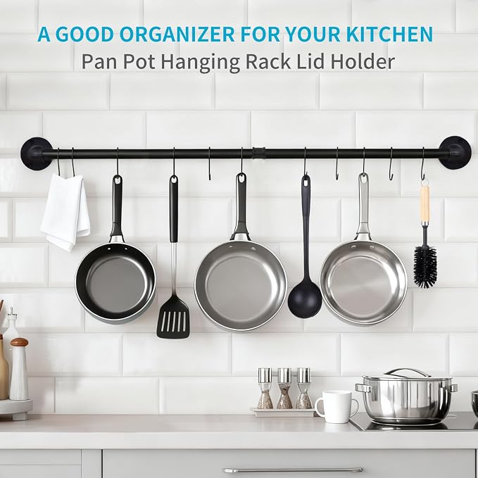 Pan Pot Lid Utensil Hanger Rack - Image 7