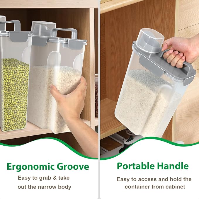 TBMax Rice Container 10 Lbs, Cereal Container Oatmeal Storage, Airtight Food - Image 7