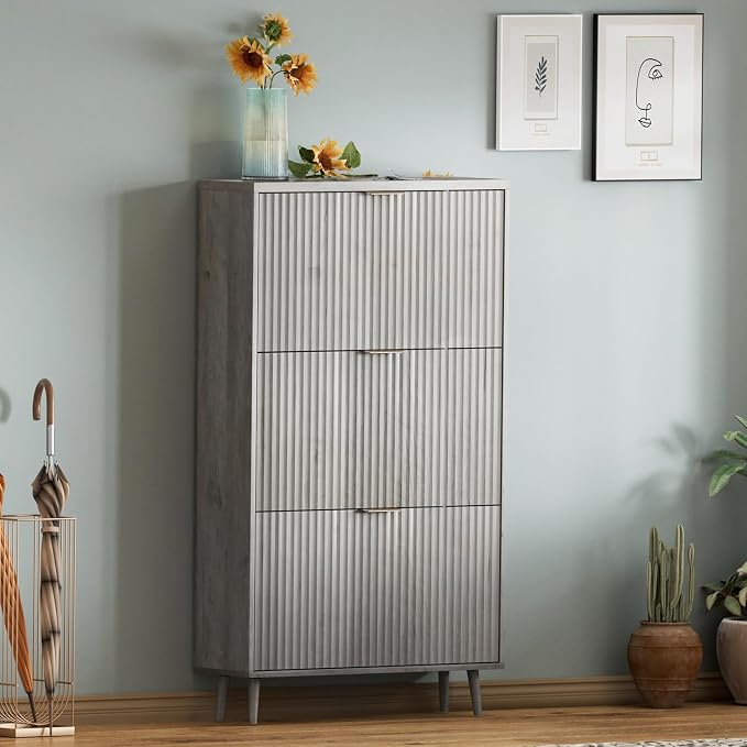 Shoe Cabinet Storage, Modern Freestanding Organizer - Image 7