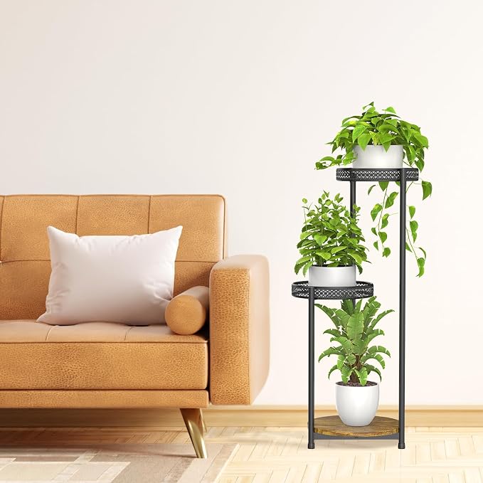 Oppro 3 Tier Large Plant Stand Indoor Outdoor Clearance, Metal Flower Shelf Pot - Image 9
