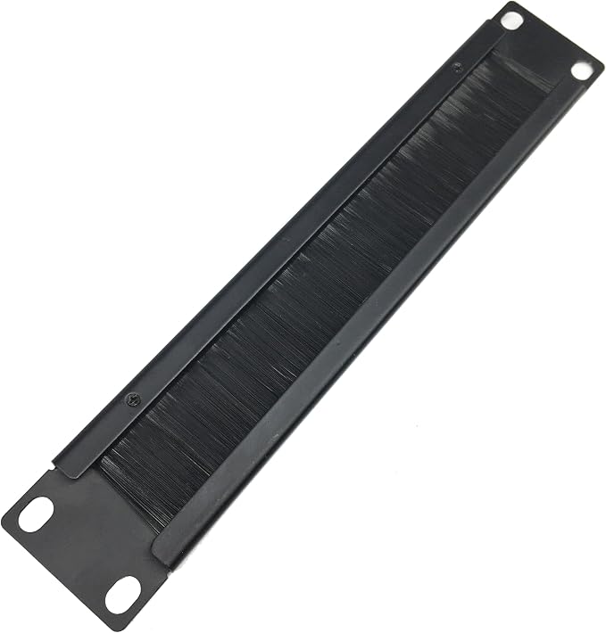 1U Mini 10 inch Brush Cable Management Panel Cable Manager - Image 4
