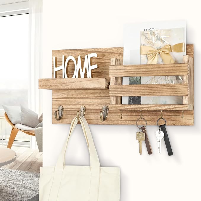 Lwenki Mail Organizer for Wall Mount – Key Holder - Image 9