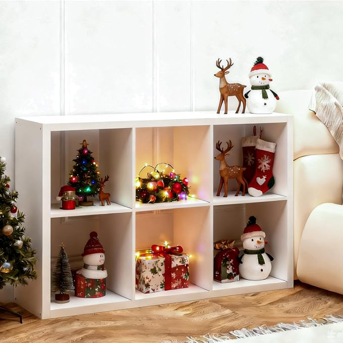 CTESNE【Wooden Thick Frame】 6 Cube Storage Organizer Shelf - Image 8