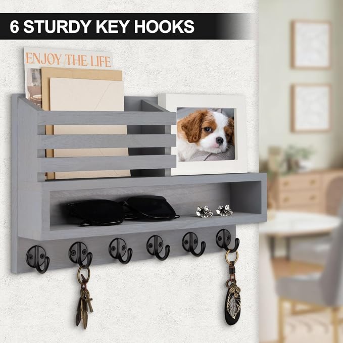 Key and Mail Holder Wall Mount, Key Hanger - Image 8